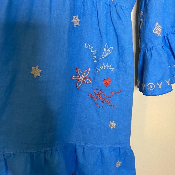 Johnny Was Blue Embroidered Dress - Picture 13 of 14